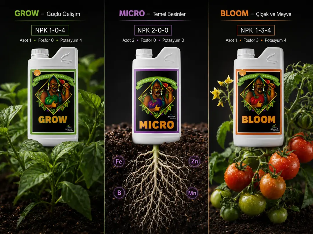 advanced nutrients grow micro bloom npk