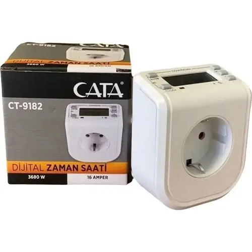 CATA CT-9182 Dijital Zaman Saati Anahtar Priz