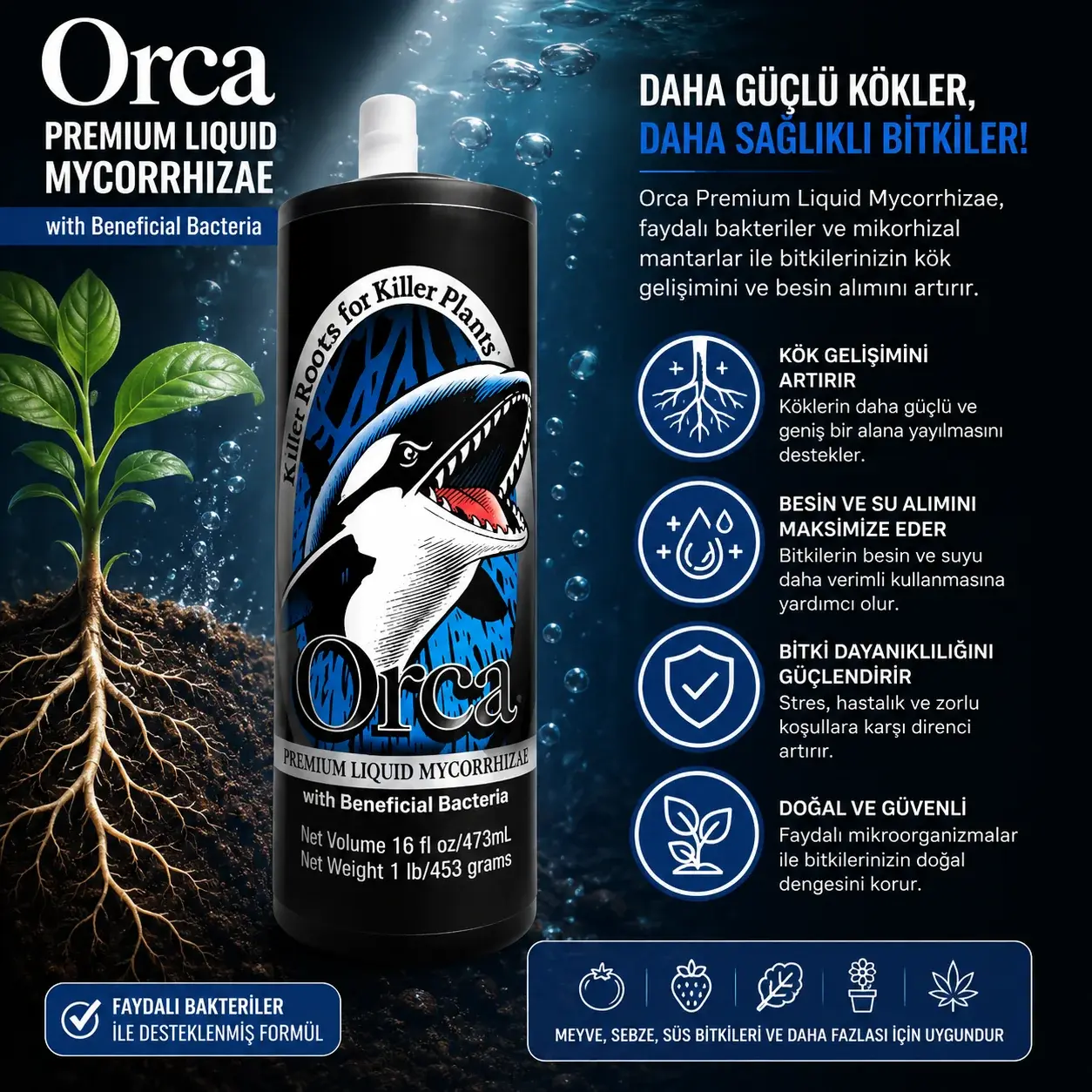 Orca Sıvı Mikoriza - 473 ml