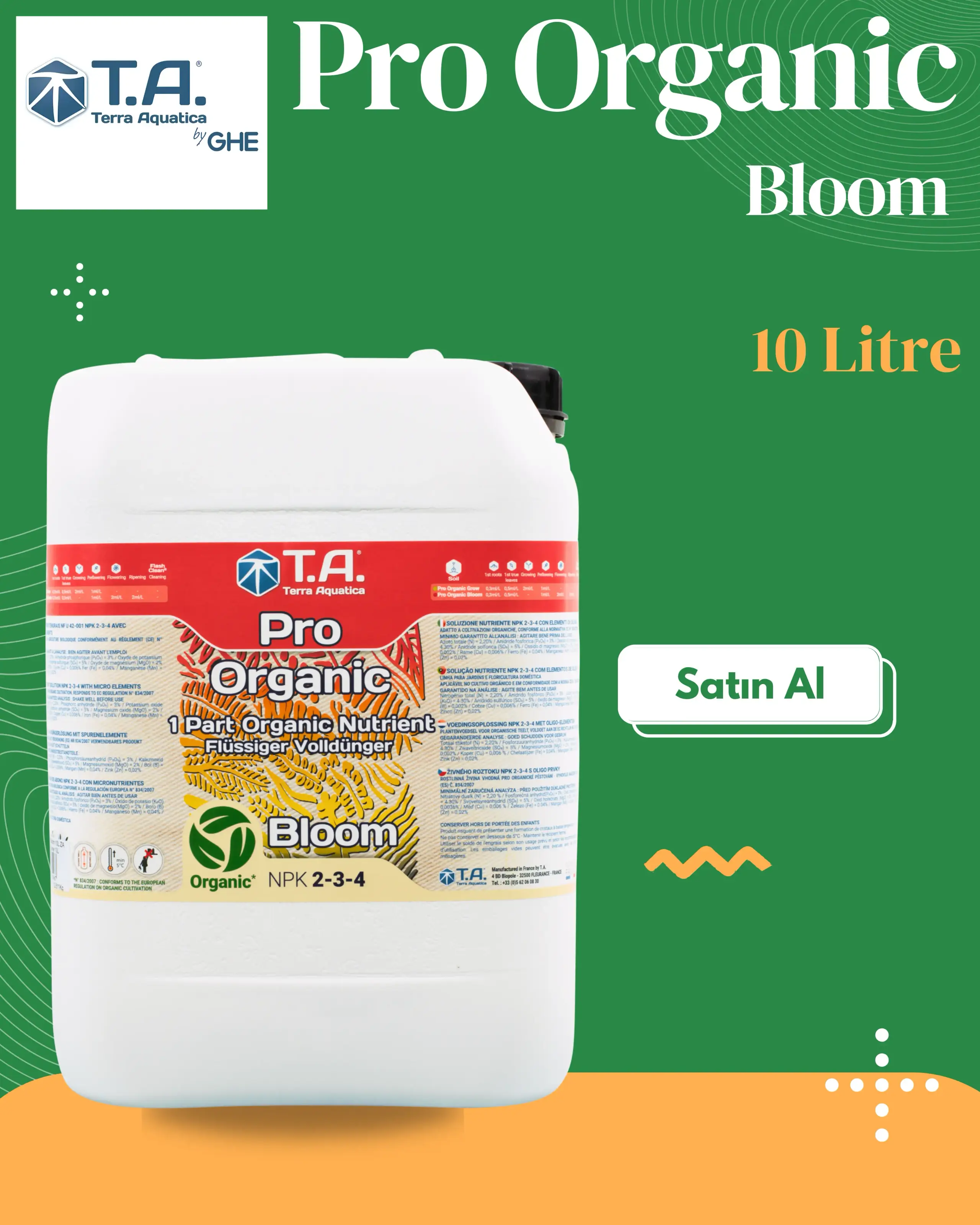 T.A (GHE) - Pro Organic Bloom 10 Litre