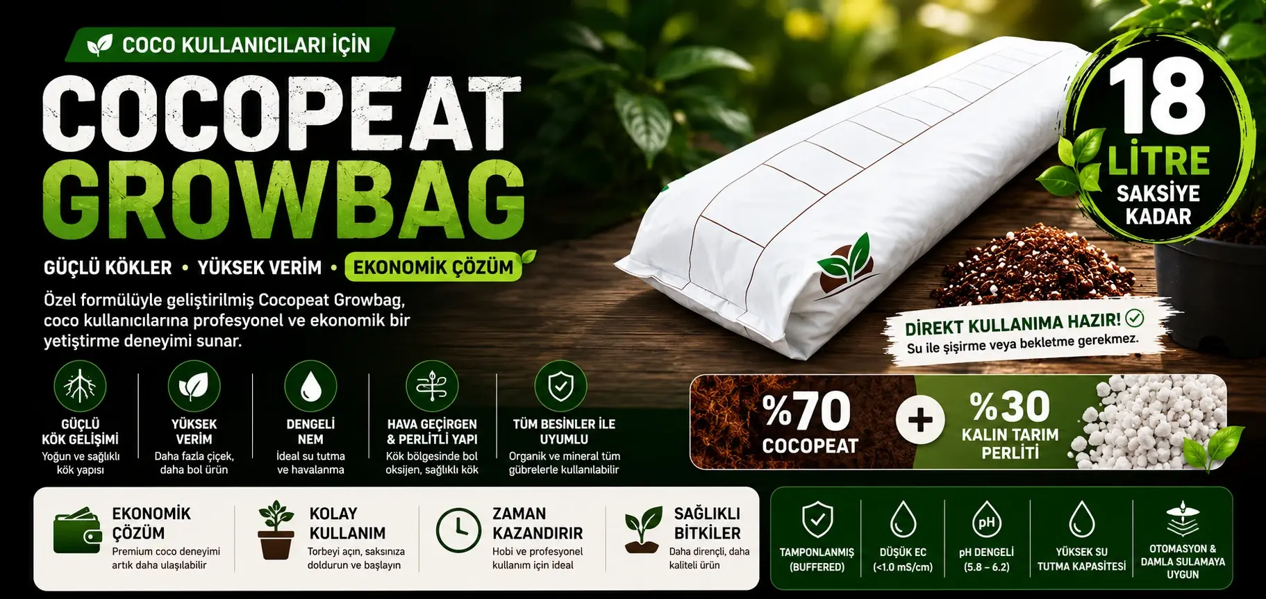Cocopeat Growbag 18 litre